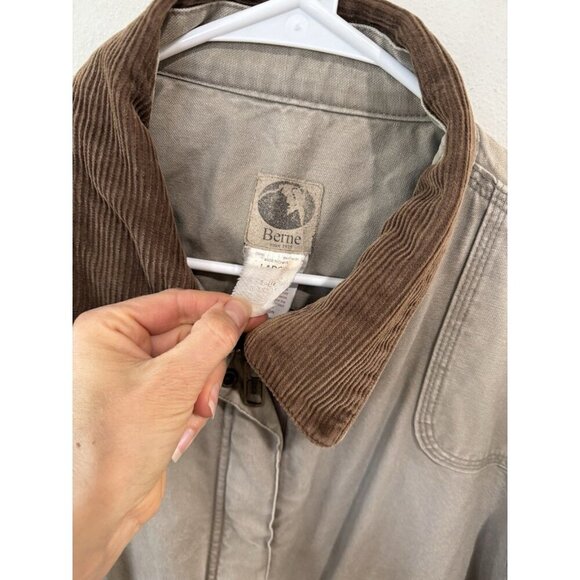 Vintage Berne Men's Distressed Blanket Lined Canvas Barn Chore Jacket Large Coat - Picture 3 of 5